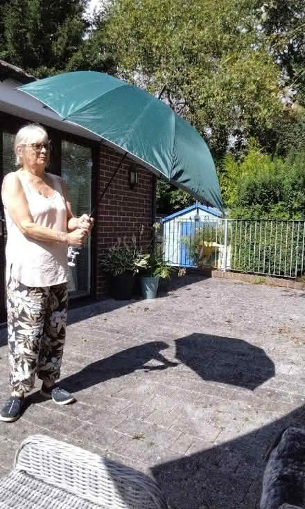 Photo of free Umbrella with clip to attach to wheelchair etc (Harnage SY5) #1
