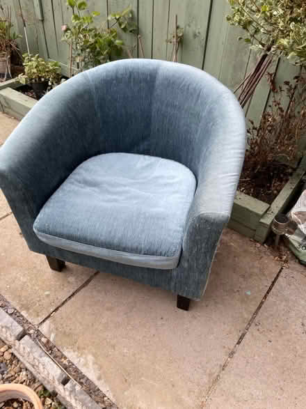 Photo of free Tub chair blue/ grey (Great billing Northamtpon NN3) #1