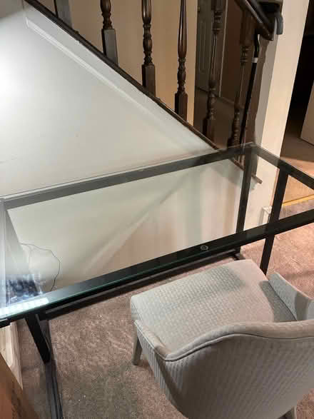 Photo of free Glass topped desk (Somerset, NJ, off DeMott Lane) #1