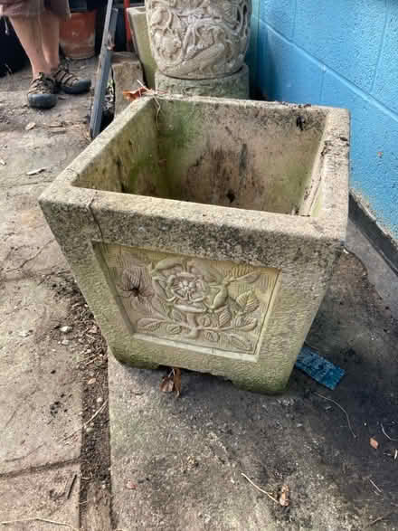 Photo of free 4 x concrete plant pots (High Street, Twerton BA2) #1