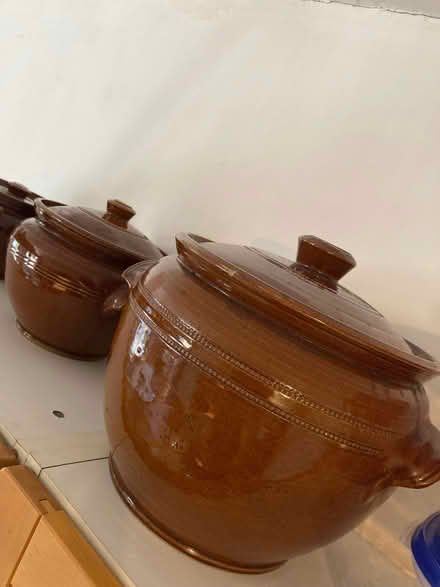 Photo of free Three Ceramic vintage casserole pots (Streatham SW16) #2