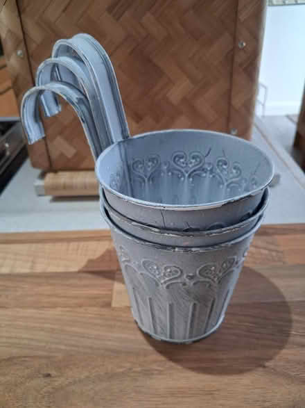 Photo of free 3 x Metal hanging pots (Shephall SG2) #1