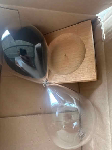 Photo of free Glass hourglass and stand (Potomac) #1