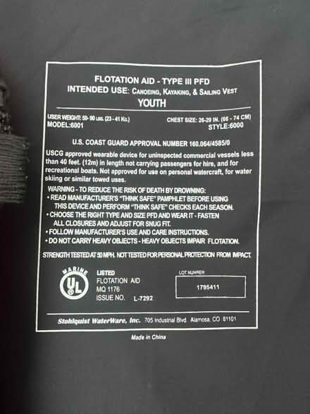 Photo of free Two Child life vests (belmont/watertown line) #2
