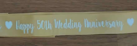 Photo of free 50th wedding anniversary gold cake ribbon (Kings Heath B14) #1