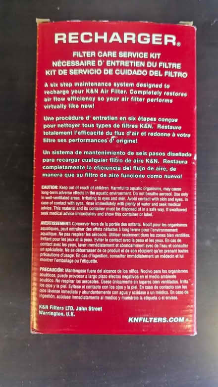 Photo of free K&N filter service kit (Upton, Chester CH2) #2