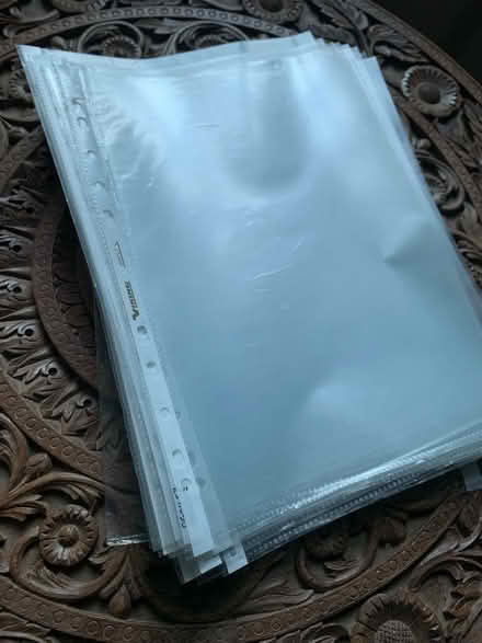 Photo of free Handful of A4 plastic pockets. (Brassington DE4) #1