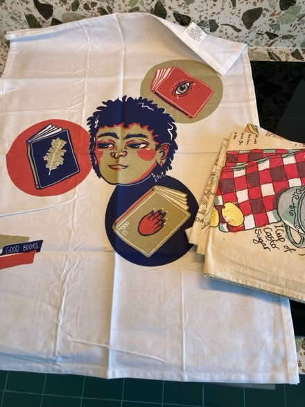 Photo of free Tea towels and shower curtain (SW2, Brixton) #1