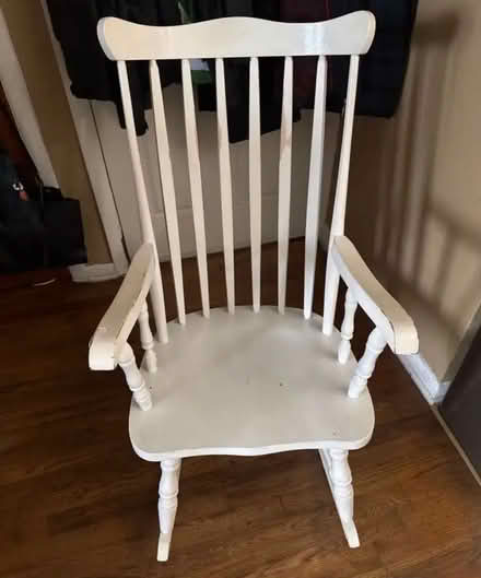 Photo of free Wood Rocking Chair - White (Clason Point Bronx NY) #1
