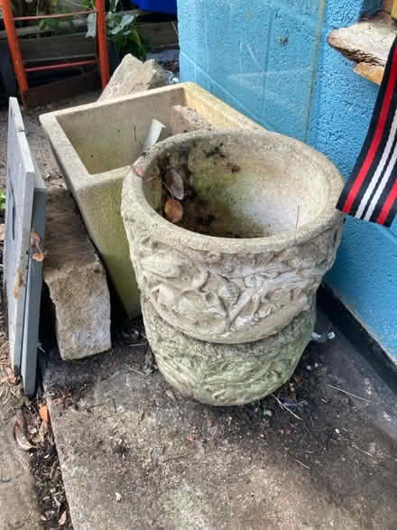 Photo of free 4 x concrete plant pots (High Street, Twerton BA2) #2