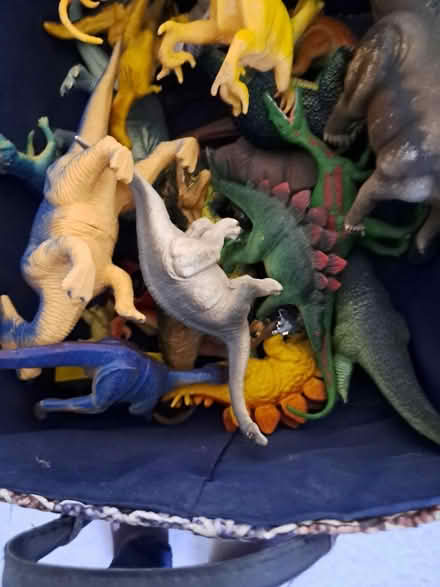 Photo of free Box of plastic toy dinosaurs (Melksham forest area) #2