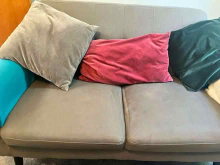 Photo of free 2-seat gray facric sofa (Shepherds Bush W6) #1