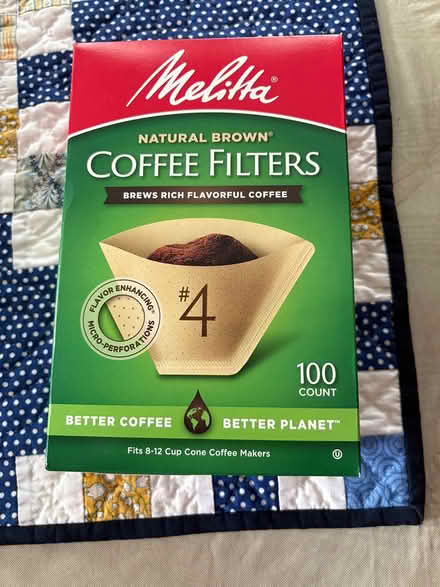 Photo of free Unopened box cone coffee filters (Drexel Hill) #1