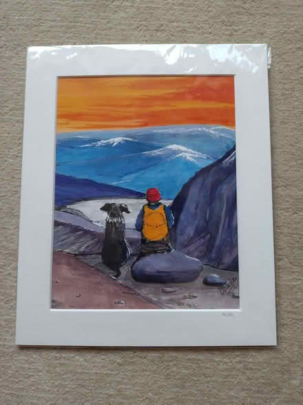 Photo of free Painting of man and dog (Stanground PE2) #1