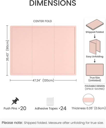 Photo of free Pink foldable pin board (Standlake OX29) #2