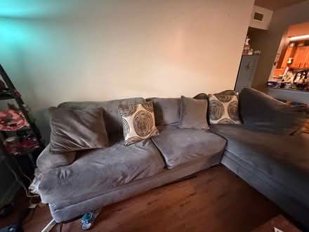 Photo of free Brown Sectional Couch (Converse) #1