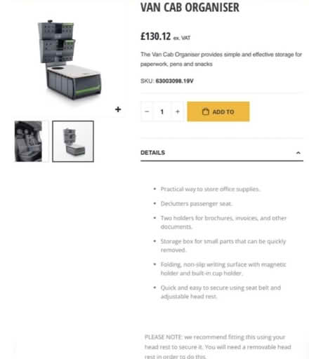 Photo of free Van organiser (North Watford WD24) #4