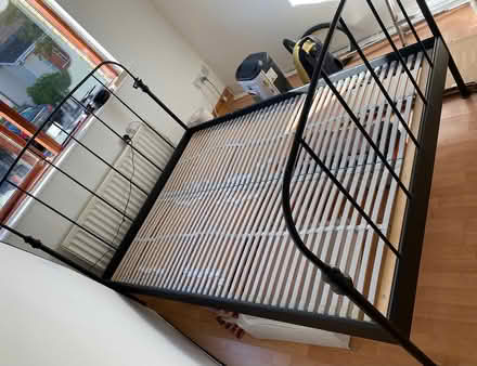 Photo of free Metal Ikea double bed frame (Carpenterstown, Dublin 15) #1