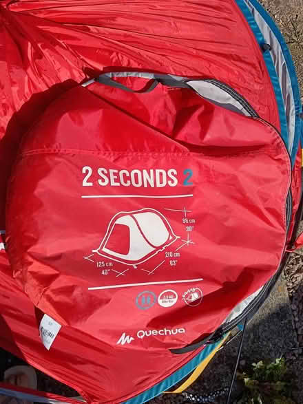 Photo of free DAMAGED Quechua 2 man pop up tent (Bramley, Leeds LS13) #1