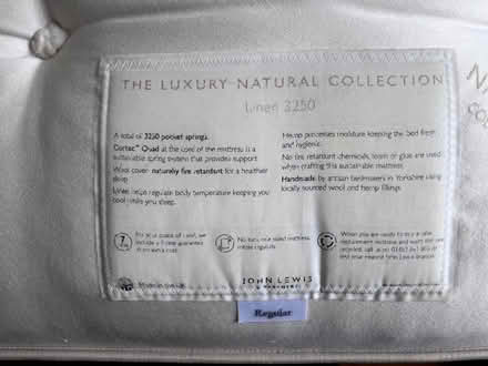 Photo of free John Lewis mattress (Hackney Downs E5) #2