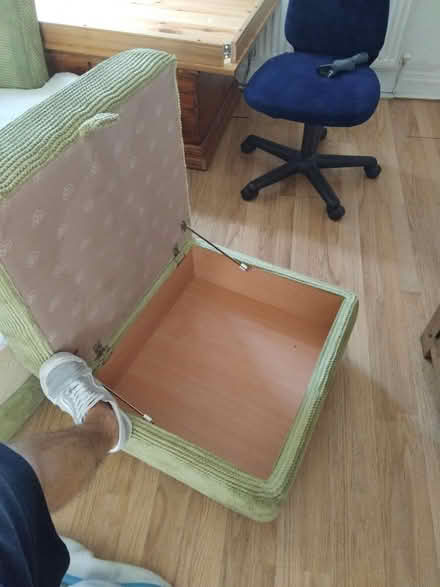 Photo of free Green sofa with poof (M6 5qy) #3