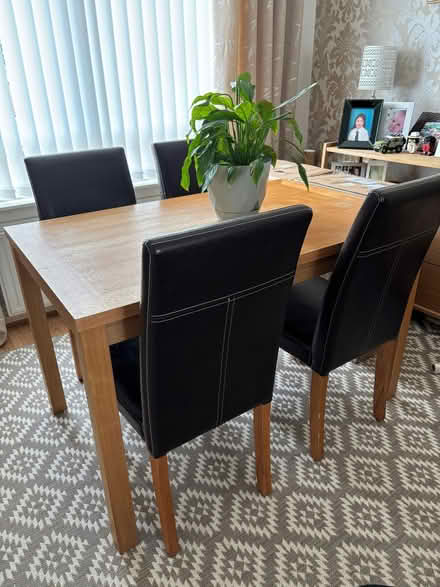 Photo of free Dining table with 4 chairs (Livingston EH54) #1