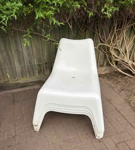 Photo of free Stackableplastic garden chairs (Colney Hatch N10) #1
