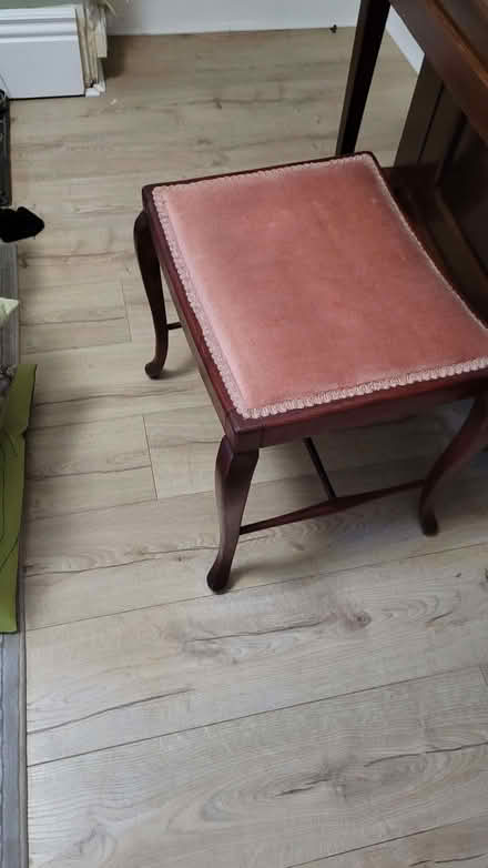 Photo of free Mahagoney wood stool padded (Nether Edge S7) #2