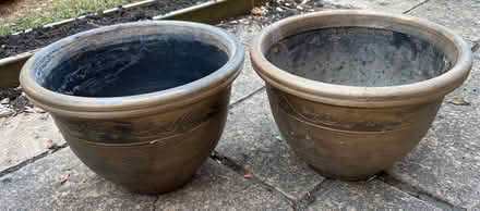 Photo of free Small copper-effect plant pots (Downham BR1) #1
