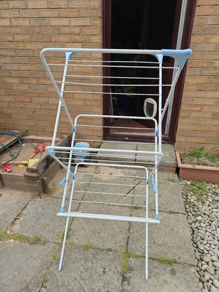 Photo of free Folding Drying Rack white and blue (Swanston EH10 7H) #1