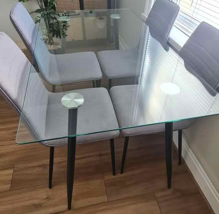 Photo of free Glass Dining Table & 4 Chairs (Pontypool NP4) #1