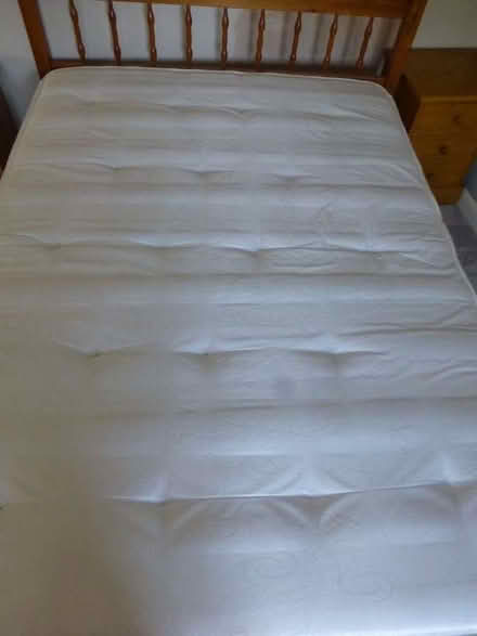 Photo of free Double Bed with pine frame (Eves Corner CM0) #1