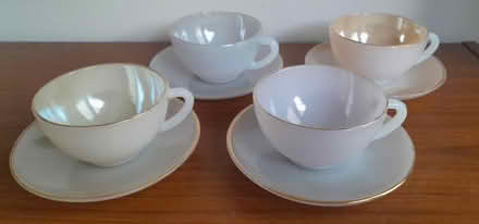Photo of free Arcopal 4 vintage cups saucers (Burgess hill RH15) #1