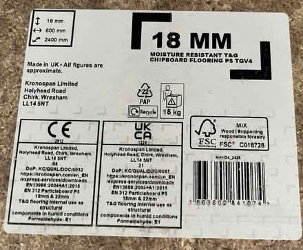 Photo of free 3 Big T&G Chipboard Flooring Boards (SW20 South Merton Station) #2
