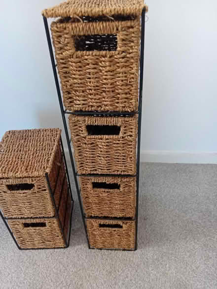 Photo of free 2 rattan narrow drawer units (Morecambe LA4) #3