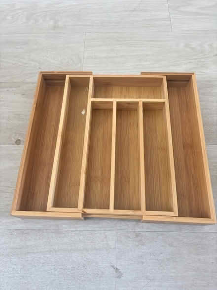 Photo of free Expandable bamboo cutlery tray (Fontwell BN18) #1