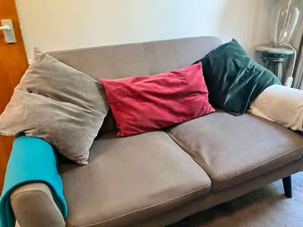 Photo of free 2-seat gray facric sofa (Shepherds Bush W6) #2