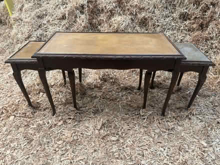 Photo of free Nest of tables with leather-style inlay tops (Bryn-y-cochin SY12) #2