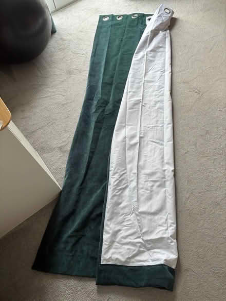 Photo of free Pair of Green blackout curtains (Slateford EH14) #2
