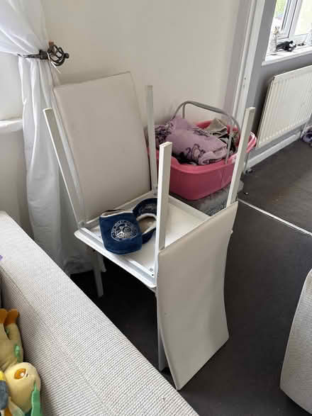 Photo of free 2 white chairs (Hadlow TN11) #1