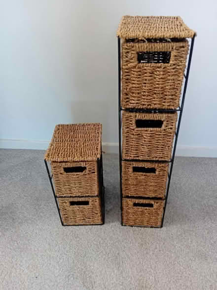 Photo of free 2 rattan narrow drawer units (Morecambe LA4) #1