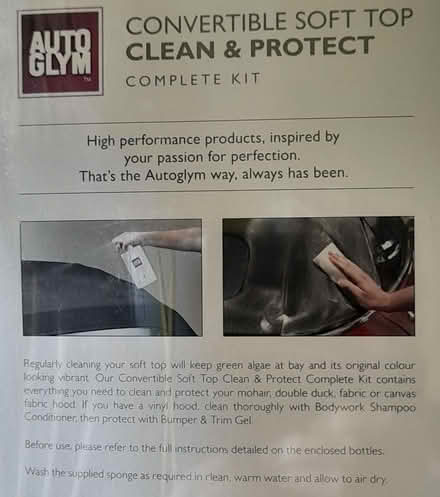 Photo of free car soft top cleaner (Gunby, nr Buckminster NG33) #1