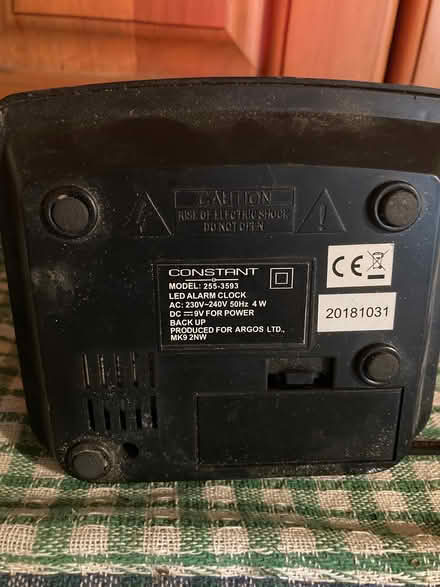 Photo of free Electric alarm clock (Battersea SW11) #3