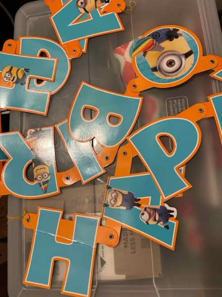 Photo of free MInions birthday banner (belmont/watertown line) #1