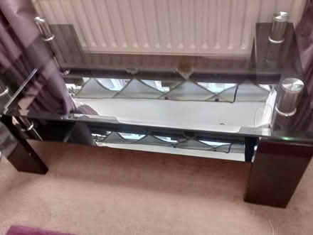 Photo of free Black & chrome glass coffee table (Weymouth DT4) #3