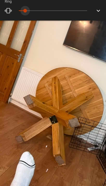 Photo of free Round wooden dining table (Poulton CH44) #2