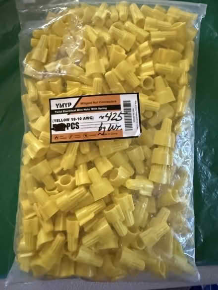 Photo of free Yellow Wire Nuts, over 400 (Los Ranchos) #1