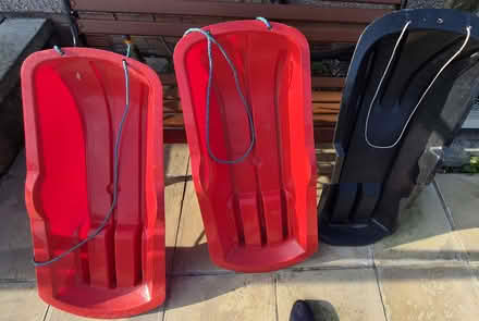 Photo of free 3 Kids Snow Sled Sledge Toboggan, Plastic (Winskill CA10) #1