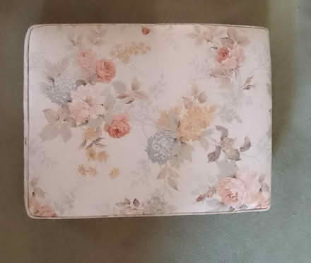 Photo of free Floral footstool/pouffe, plus two cushions (Halstead CO9) #2