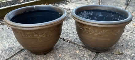 Photo of free Medium copper-effect plant pot (Downham BR1) #1